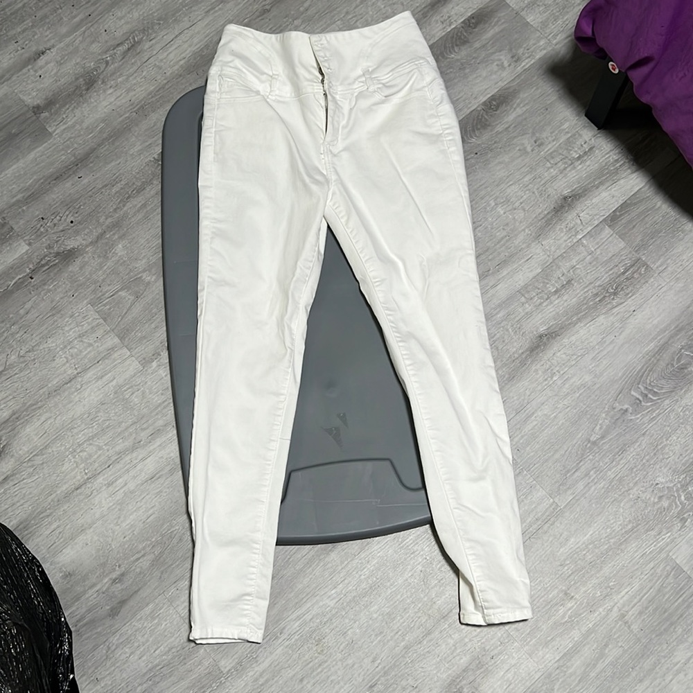 High waisted jeans. White. Tried on but never worn. Tag removed